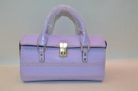 Purple leather handbag BE-4442