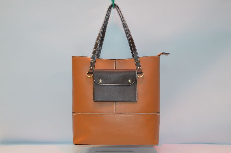 Brown leather Tote bag BE-4513