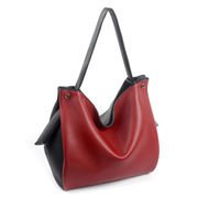 Contrasting Black with Red PU handbag 6031C