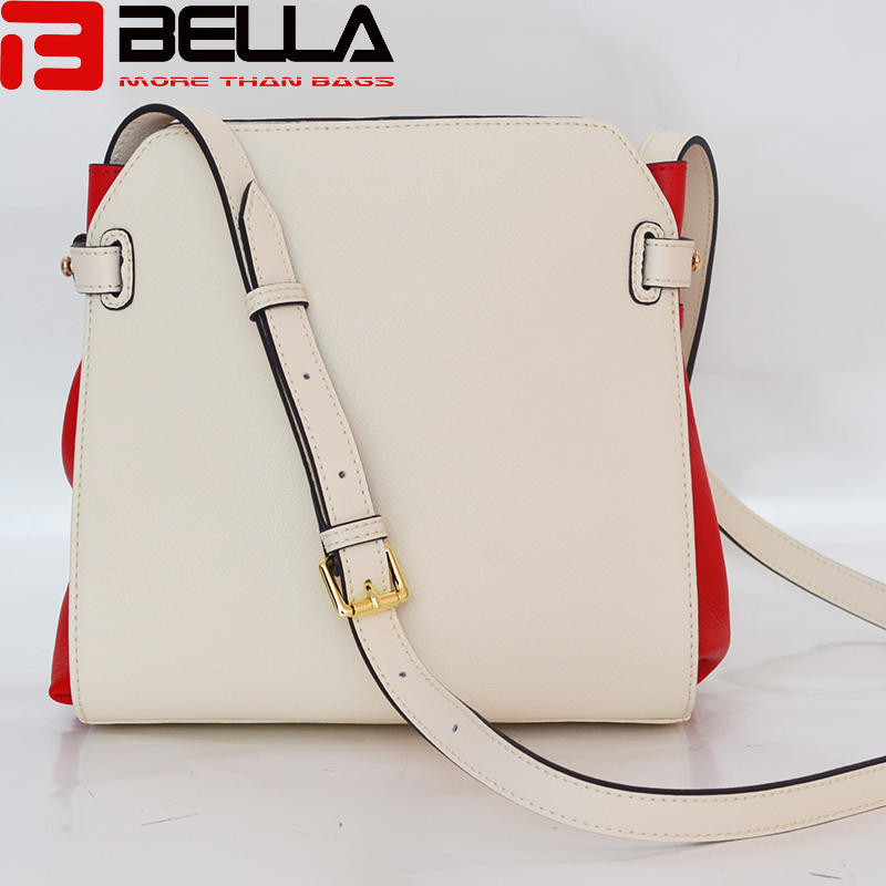 contrast colors genuine leather women handbag crossbody bag BE3852