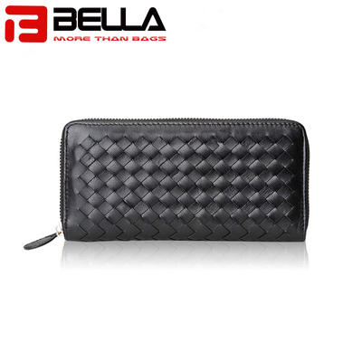 genuine leather ladies wallet women purse woven walletBW013
