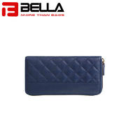 China wholesale gift item promotional Sheepskin diamond quilt lined leather ladies wallet oem leather wallet womenBW012