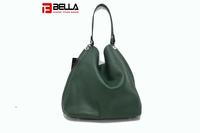 Deep Green Cow Leather Tote HY301